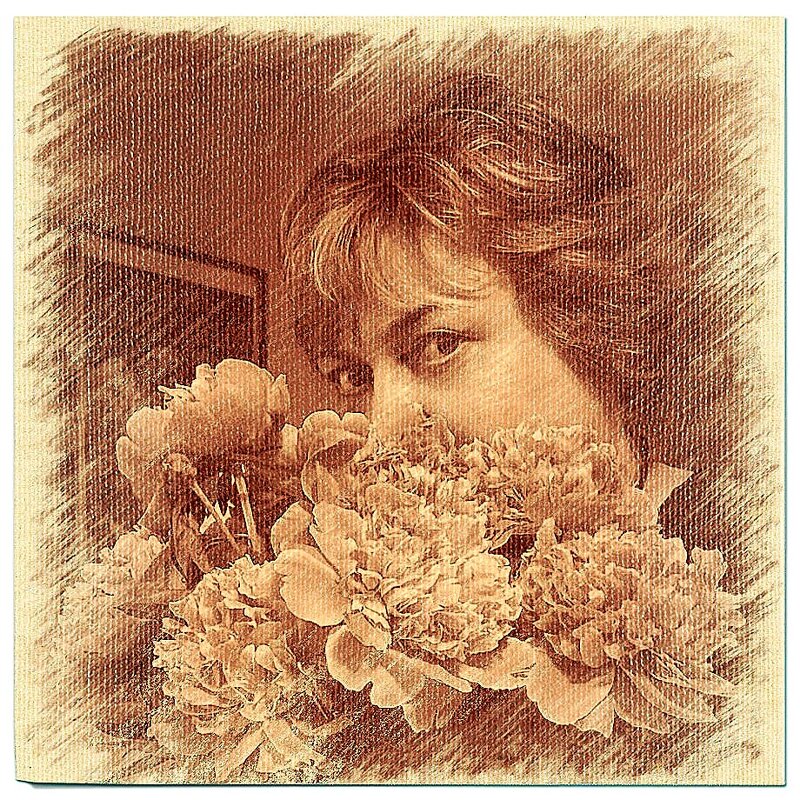 Портрет с пионами - Елена 