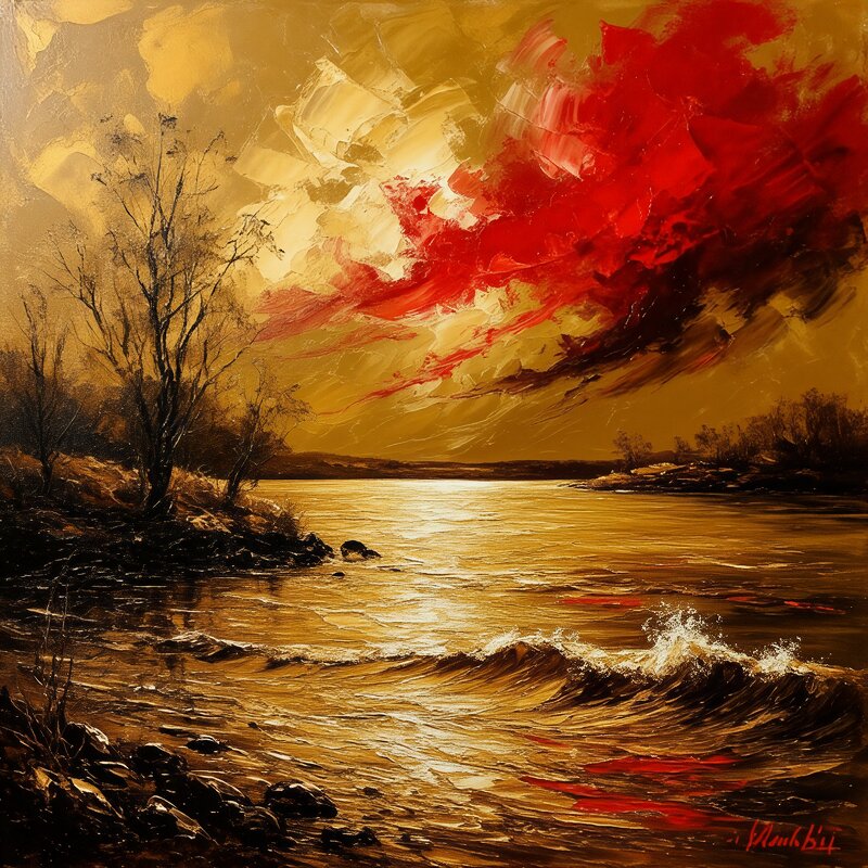 Авторская интерьерная арт картина "Штормовое предупреждение" - дмитрий мякин