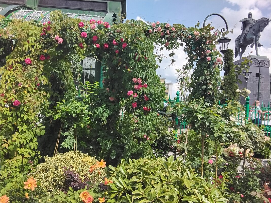 Арки из цветов на площади Тверской - Дмитрий Никитин Арки из цветов на площади Тверской - Дмитрий Никитин