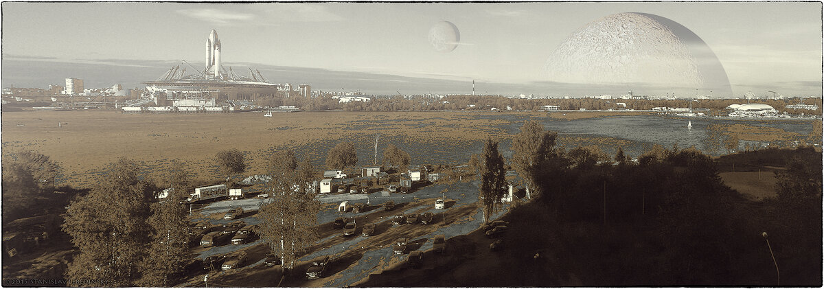 My magic Petersburg_01556_Крестовский остров. Утро - Станислав Лебединский