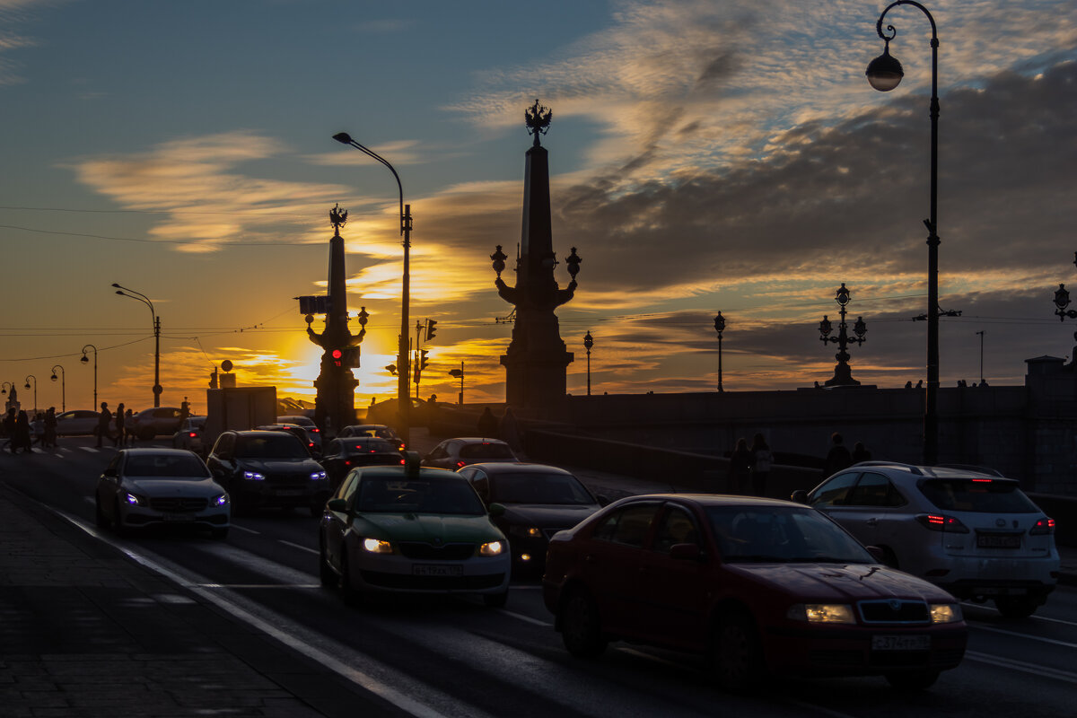 Вечерний Петербург. Дворцовая набережная. - Игорь Викторов