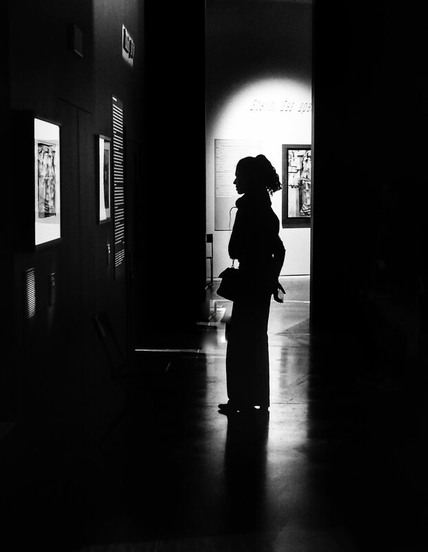 На выставке. Черно-белая фотография. - Любимова Ольга 