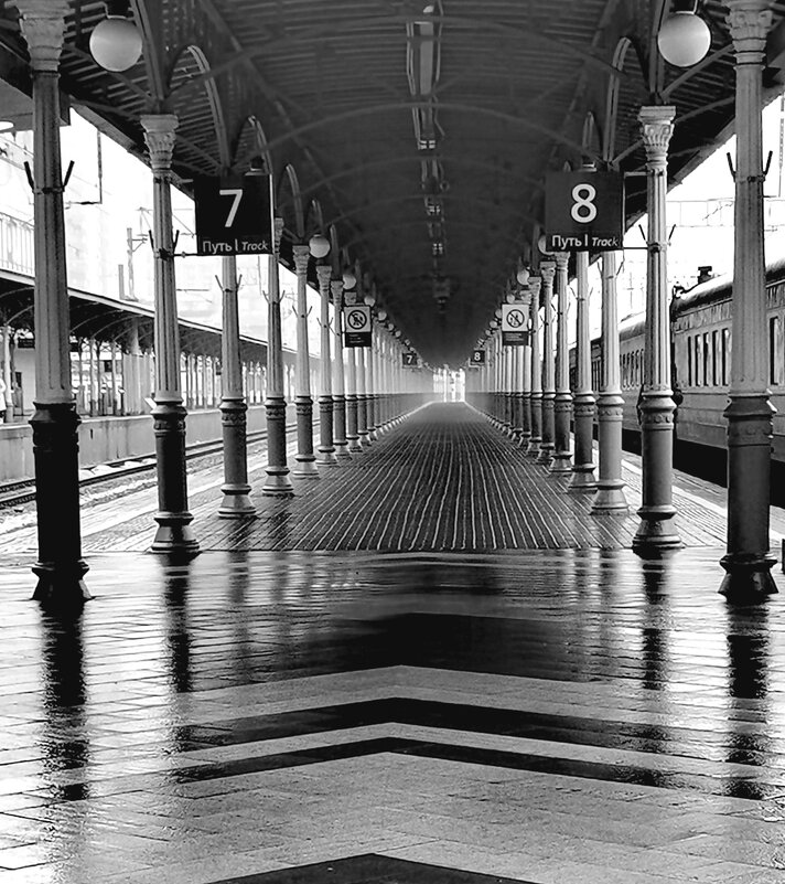 Перрон. Белорусский вокзал. Москва - Любимова Ольга 