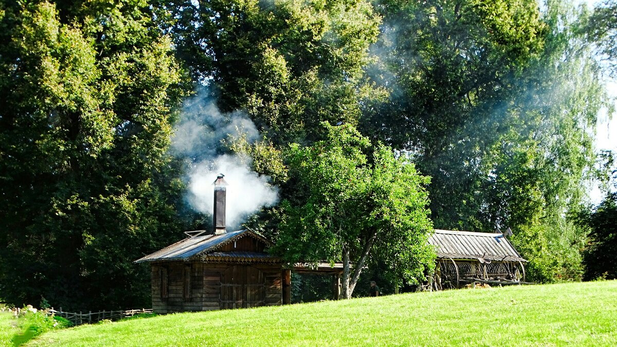 Деревенский пейзаж. - Милешкин Владимир Алексеевич 
