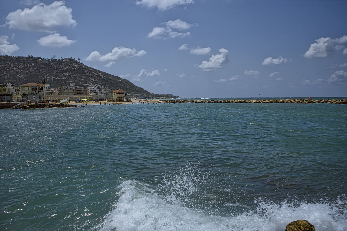 Израиль УТРО 2025г, Пляж Бат-Галим - ujgcvbif 