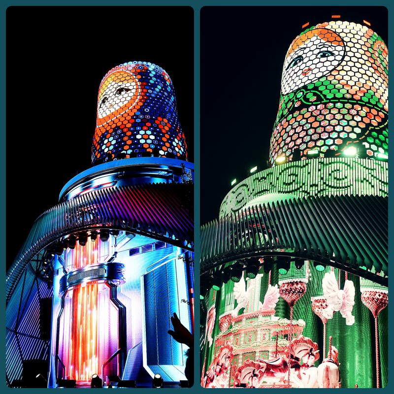 Выдвижная конструкция «Матрешки Москвы» (коллаж) - Татьяна Помогалова