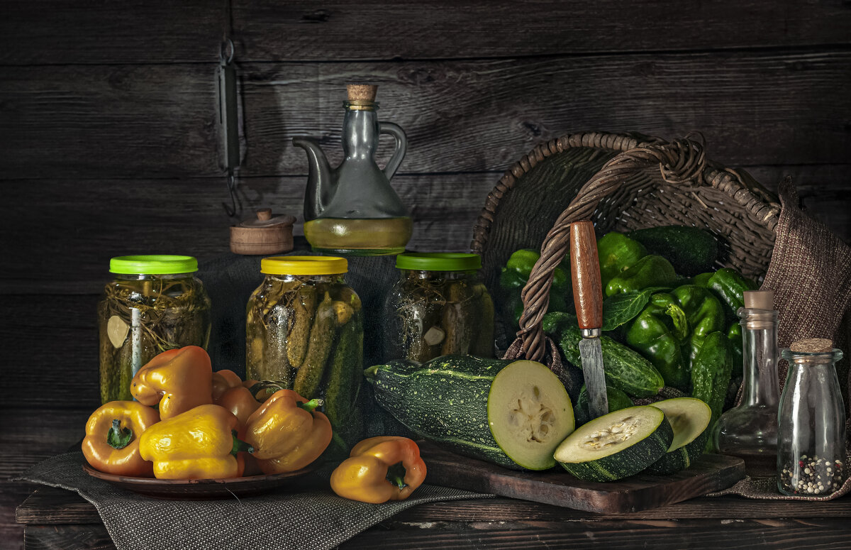 Натюрморт жёлто зелёный - Алексей Кошелев