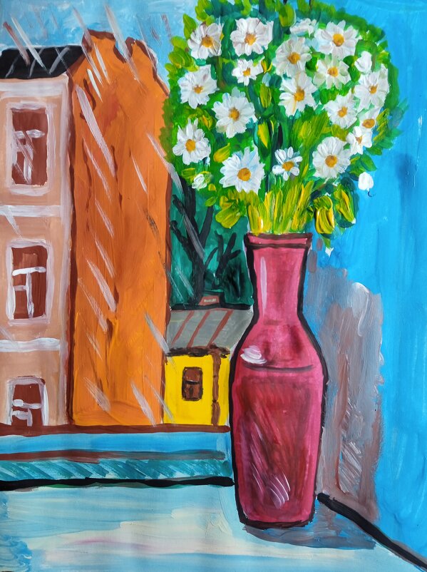 Моя картина:"Ромашки". - Светлана Калмыкова Калмыкова