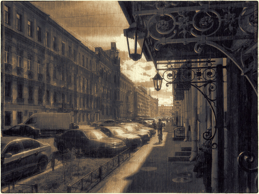 My magic Petersburg_00916_Моховая улица в сторону ул. Белинского - Станислав Лебединский