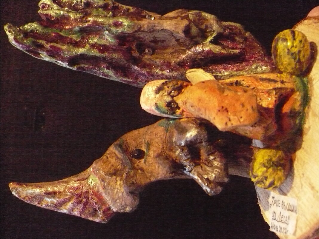 ТРОЕ (деревянная скульптура) - Валерий Кокорев