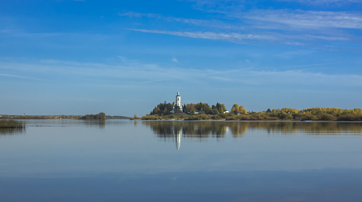 The Kubena River and the Church of Athanasius the Great in the distance on a clear October day | 35 - Sergey Sonvar