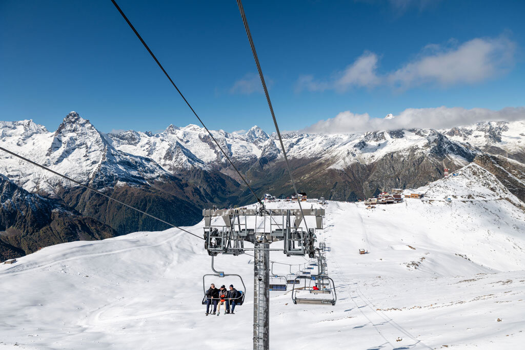 Канатная дорога на горе Мусса-Ачитара. Домбай. - Дина Евсеева