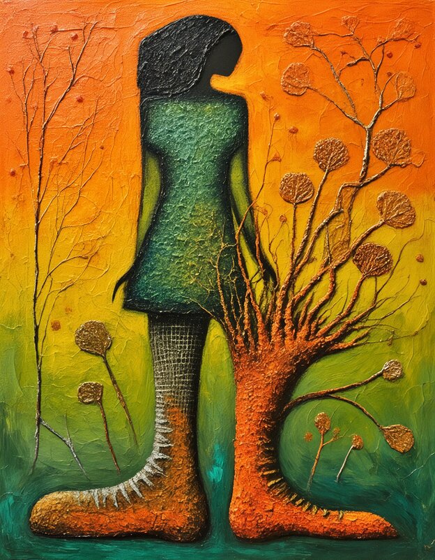 Авторская интерьерная картина "Модница" - дмитрий мякин