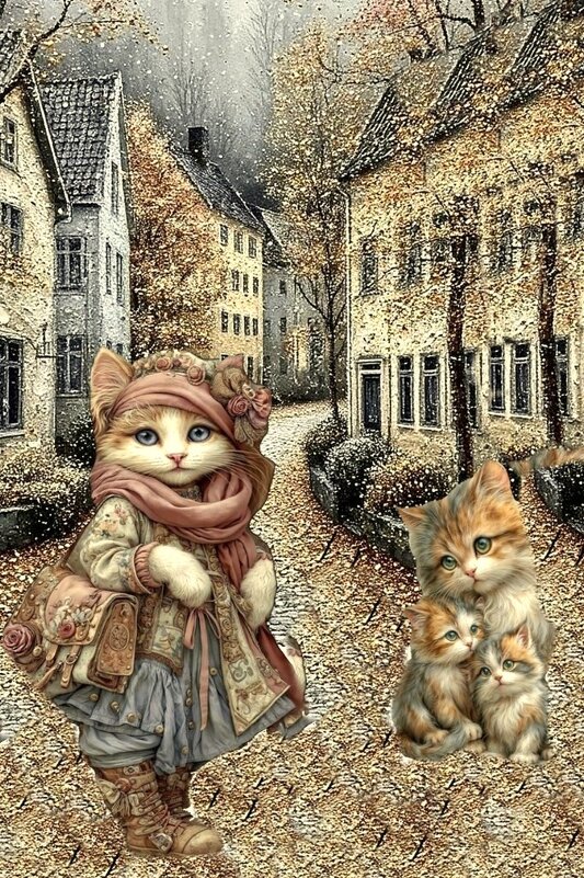 Тетя кошка подожди немножко есть хотят котята, ты живешь богато - Е.М. *** Тетя кошка подожди немножко есть хотят котята, ты живешь богато - Е.М. ***