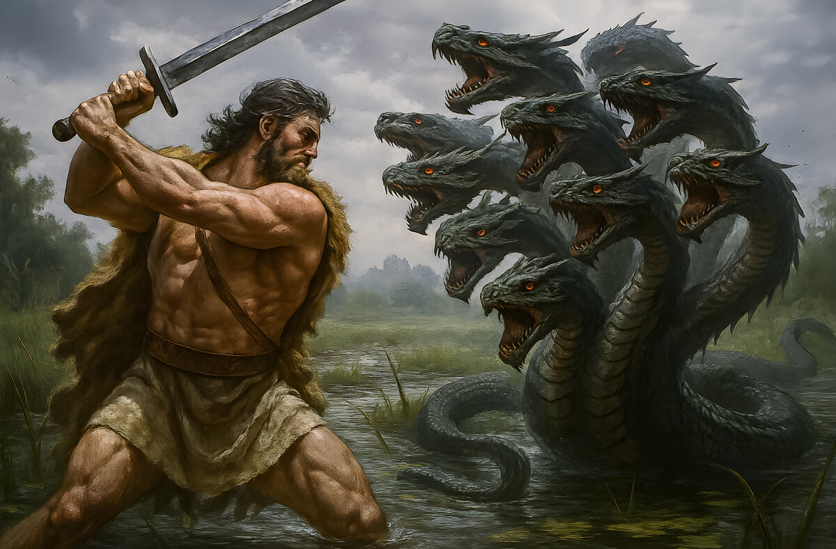 Геракл и Лернейская гидра - Aleksey Afonin