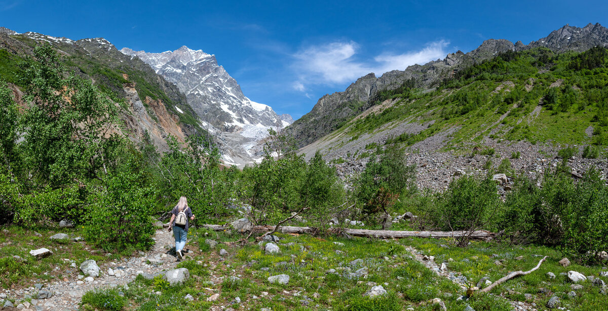 Тропа к леднику Чалаади. Сванетия. Грузия. - Дина Евсеева