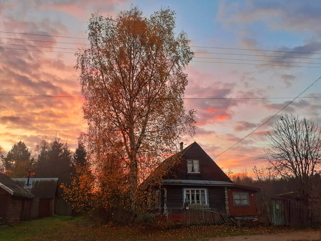Октябрь.. Вечер в деревне - Юрий Пучков