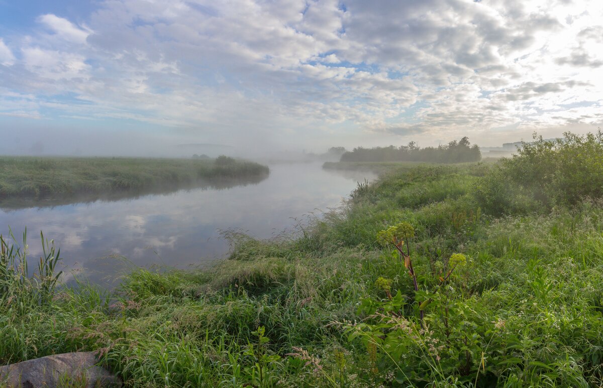 Туманное утро на реке Миасс. г. Миасс, Машгородок. - Алексей Трухин