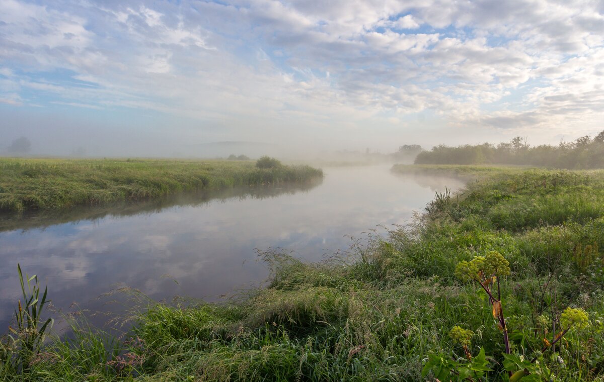 Туманное утро на реке Миасс. г. Миасс, Машгородок. - Алексей Трухин