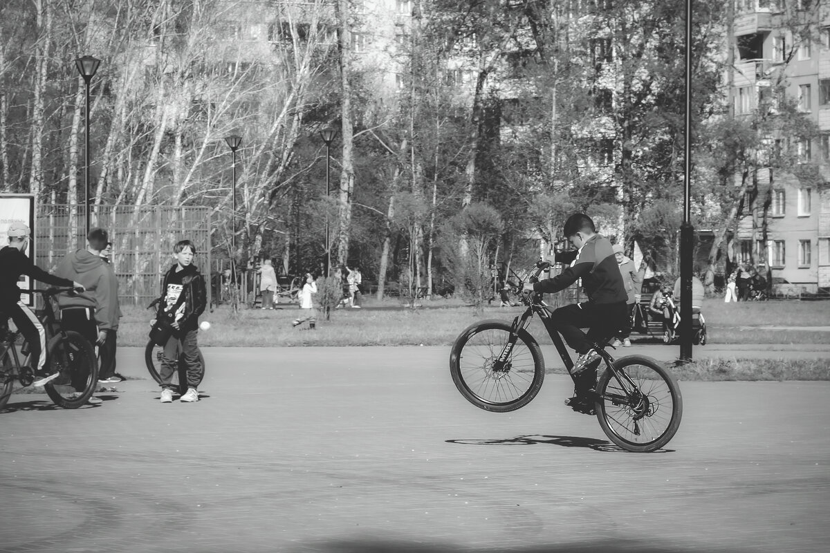 Вело-джигитовка (чб) - Сергей Царёв