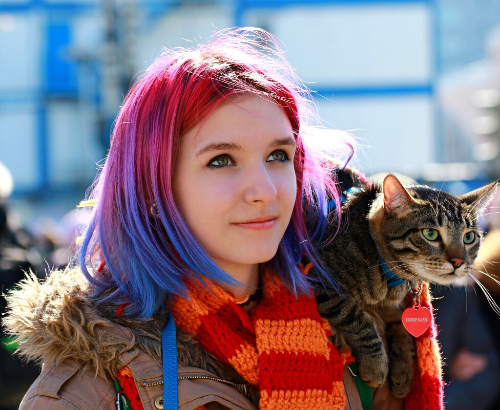 Девушка на прогулке с Шерлоком - Владимир59 