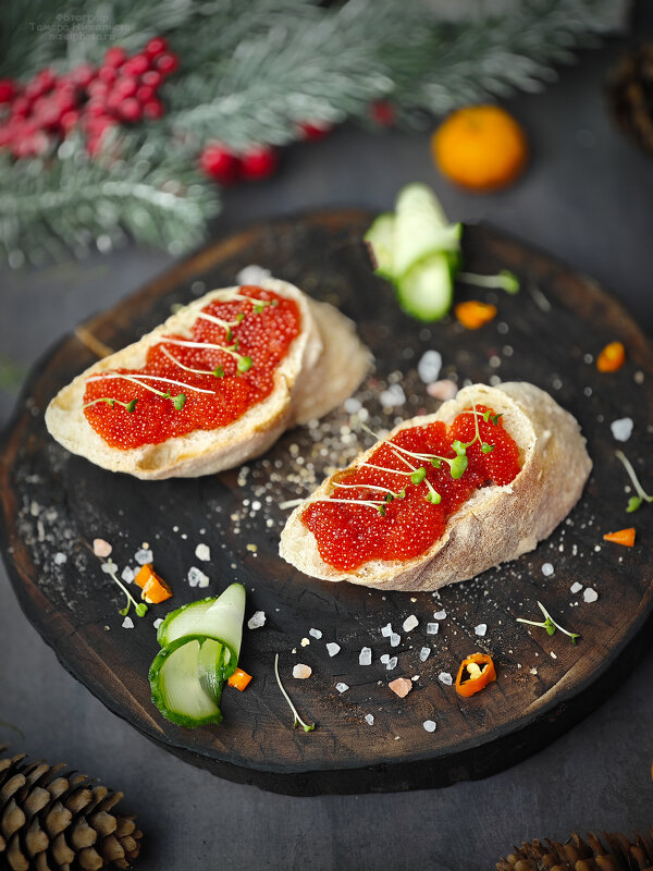 Бутерброды   с икрой. Фуд фото - Тамара Нижельская