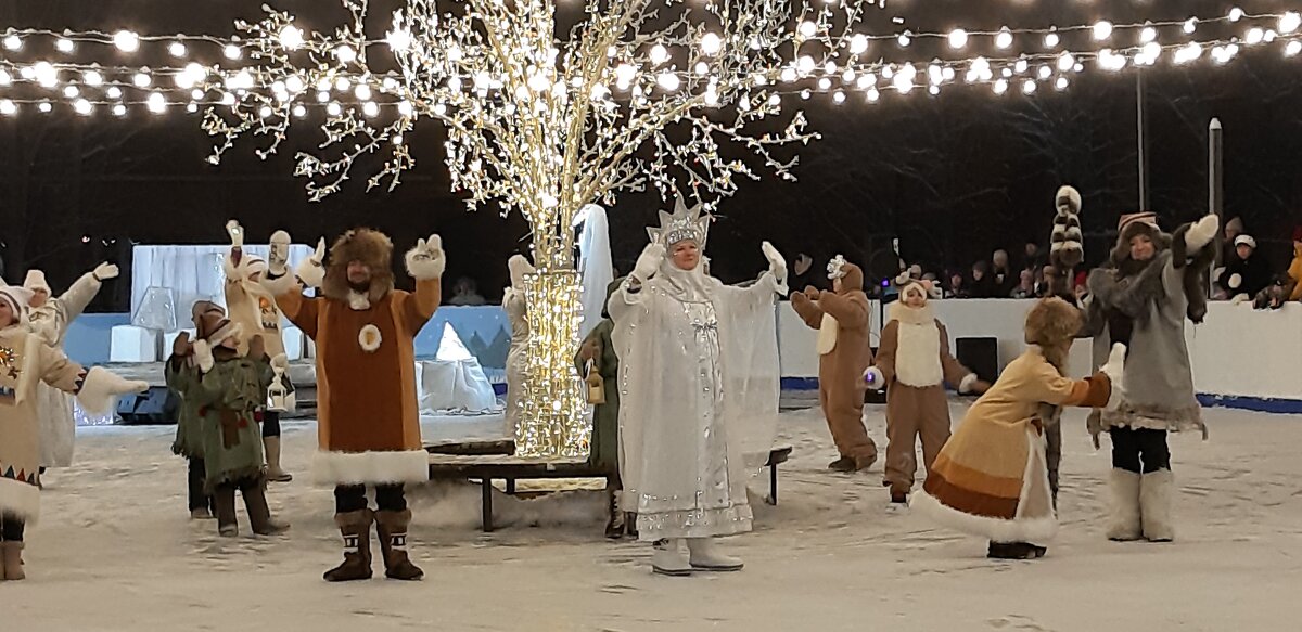 На открытии катка - Ольга 