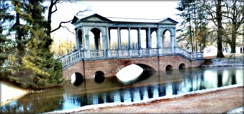 Начало зимы в парке,  Мраморный мостик - Сергей 