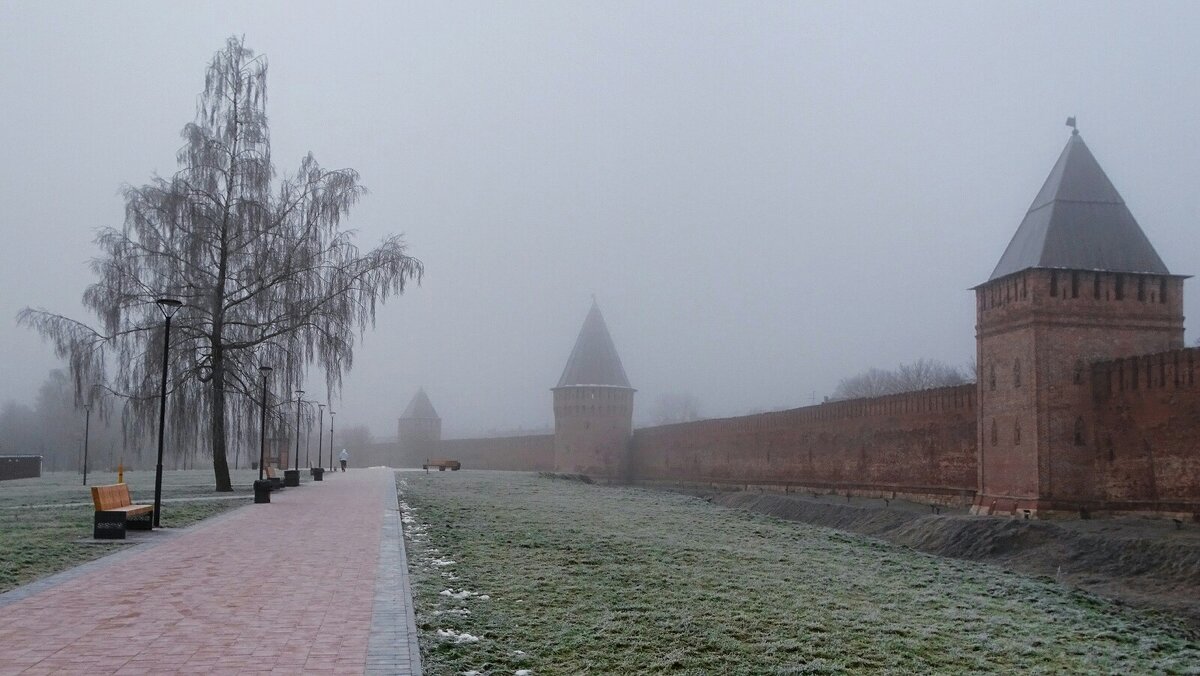 Туманное, декабрьское утро. - Милешкин Владимир Алексеевич 