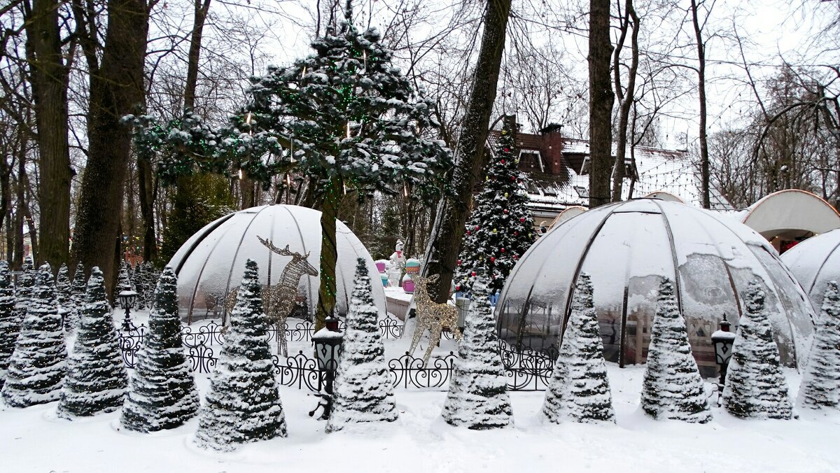 Предновогодний город. - Милешкин Владимир Алексеевич 
