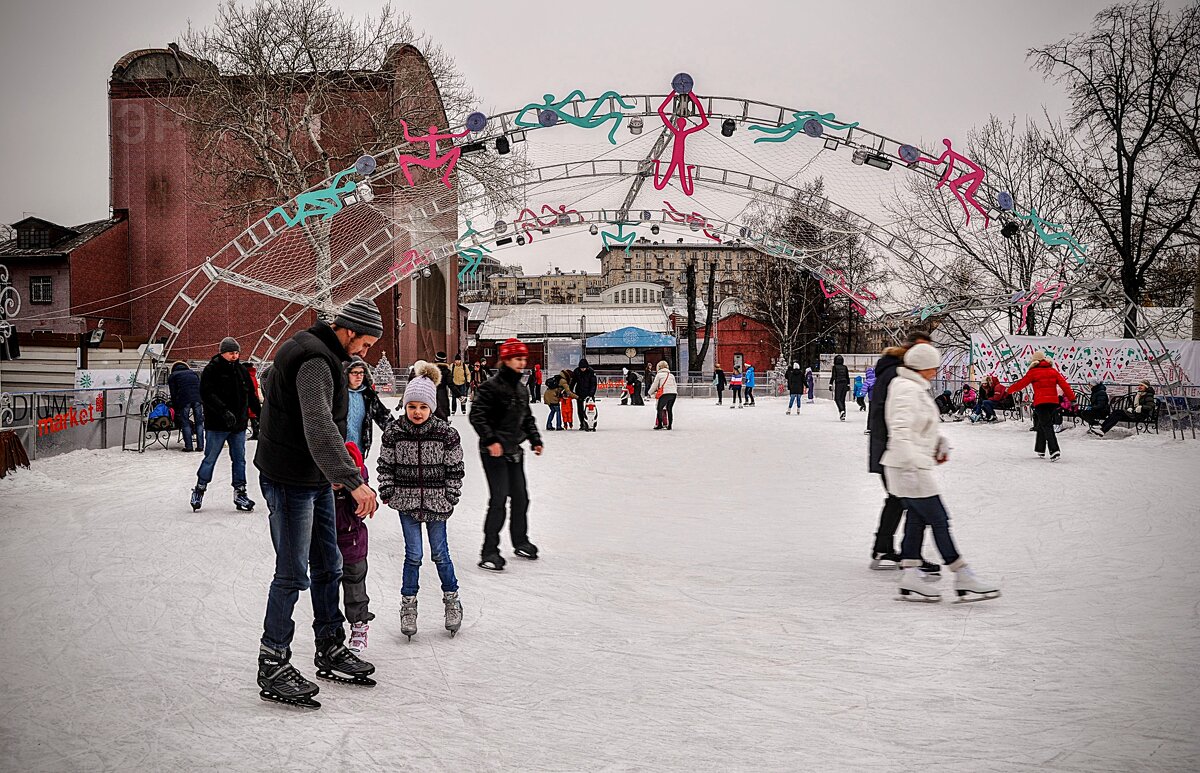 Каток в Саду Эрмитаж - Анатолий Колосов Каток в Саду Эрмитаж - Анатолий Колосов