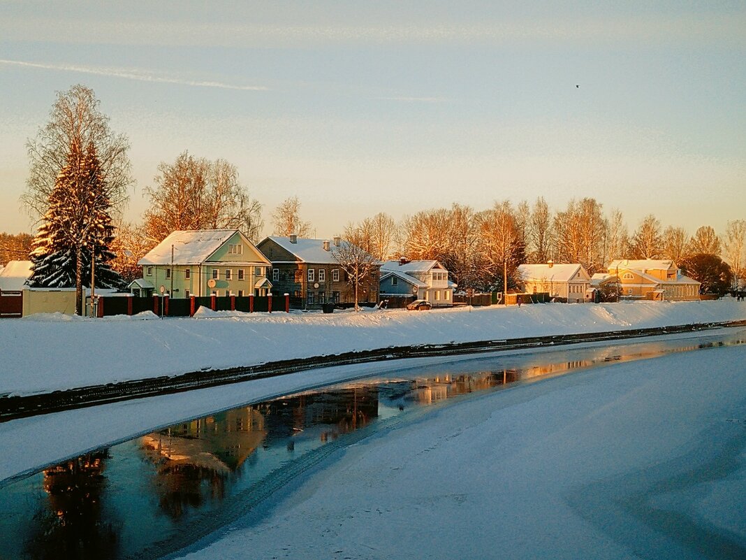 зимний день на реке Тихвинка - Сергей Кочнев