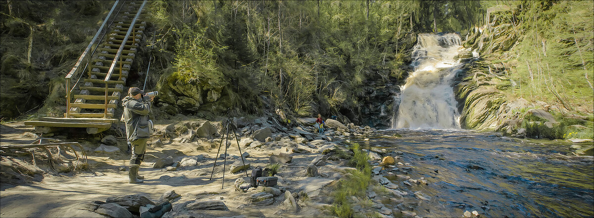 Лето, водопад, фотограф - Андрей Бобин