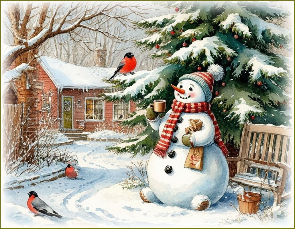 9 - января День рождения снеговика !  - Валентина Надсон