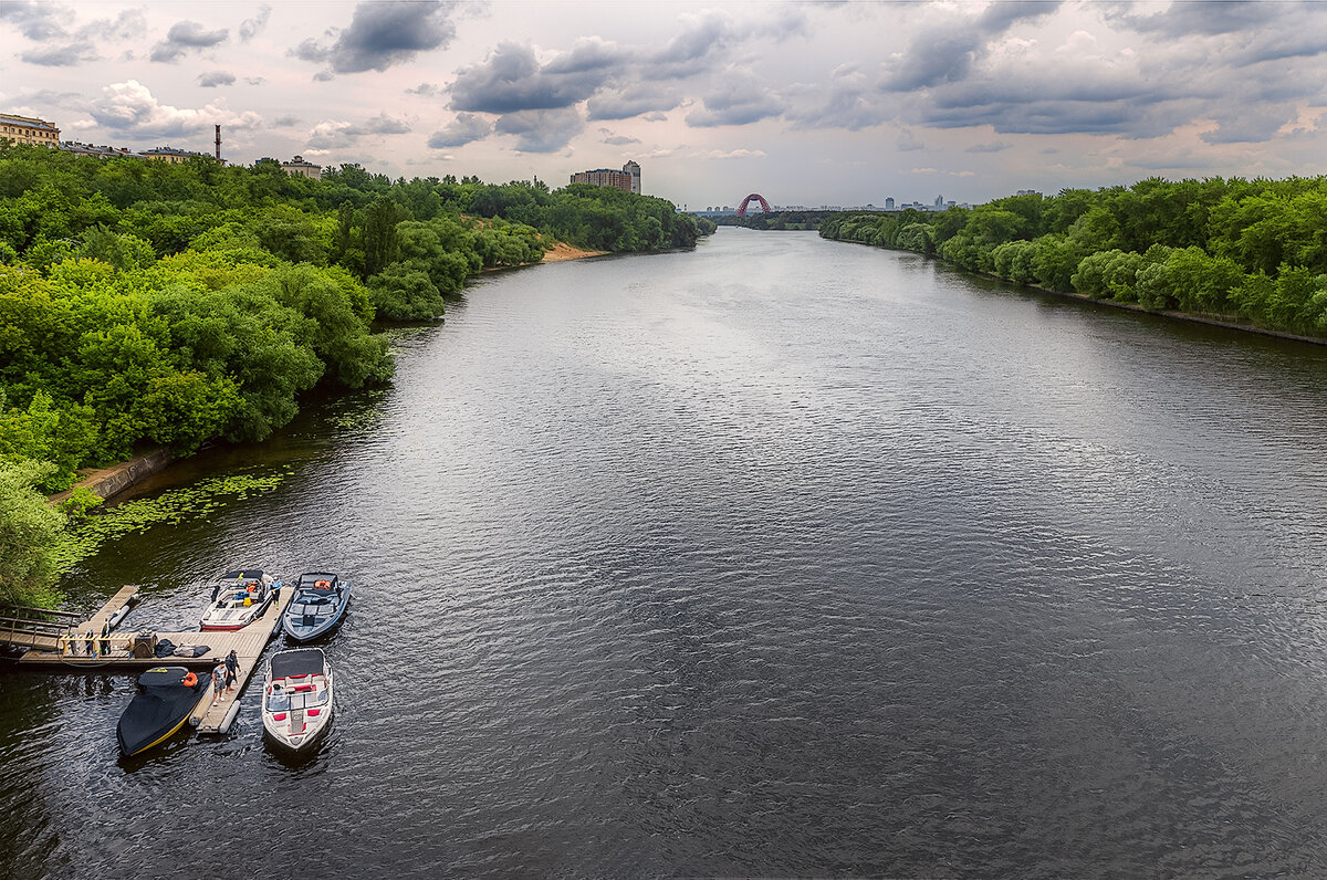 Вид на реку. - Серый 