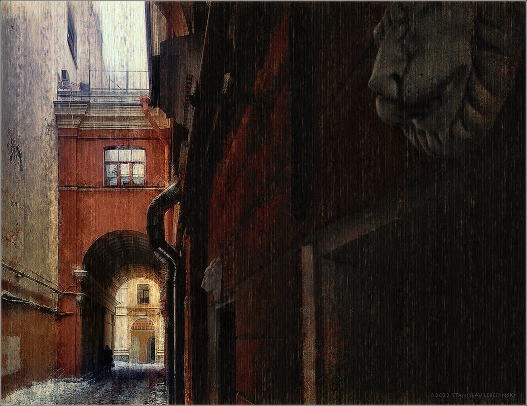 My magic Petersburg_03986_проходной двор Фонтанка, д.18 - Станислав Лебединский