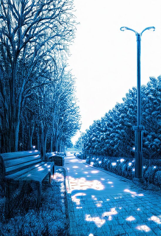 Зимний стиль в парке - М С