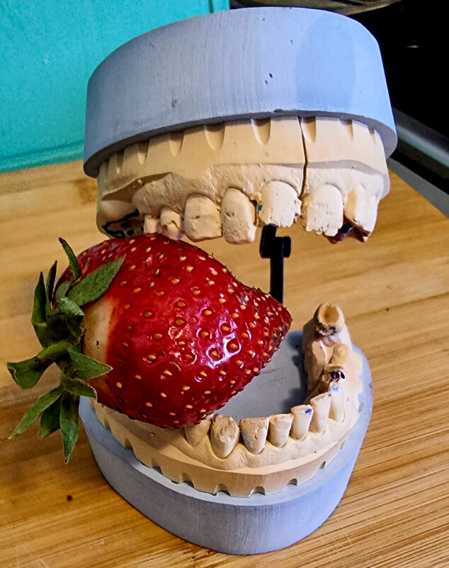 когда хочешь клубнику не важно где зубы )) - Ольга Косачова