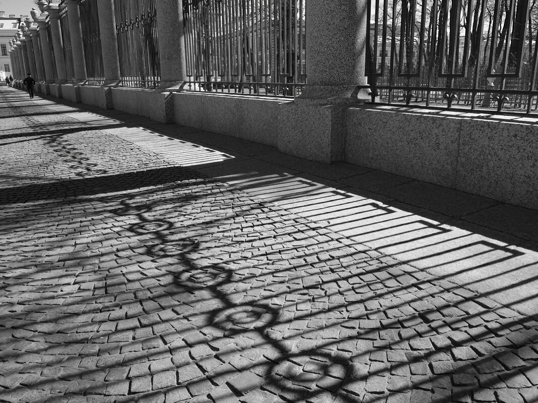 Ограда и тень. Летний сад - Наталья 