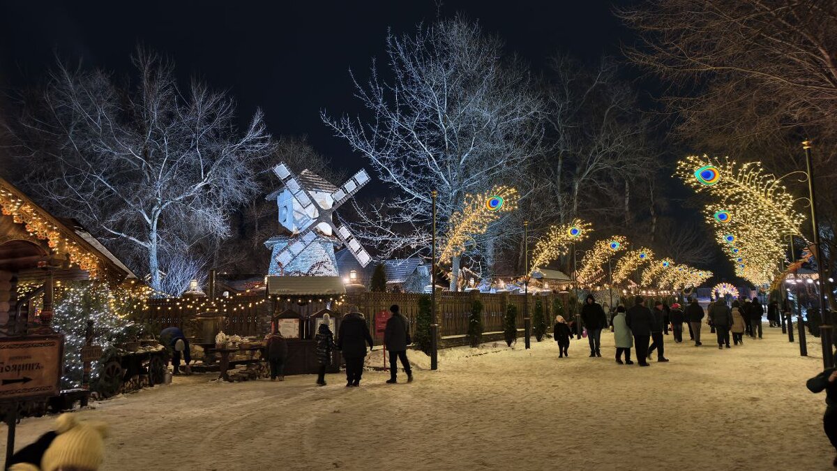 В парке Лога во время новогоднего убранства - Мариша 