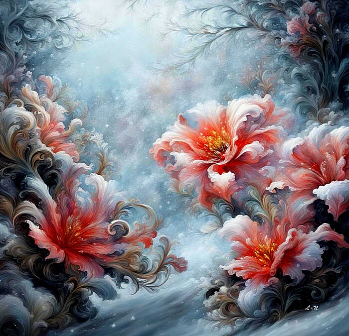 цветы под снегом. - Mila 