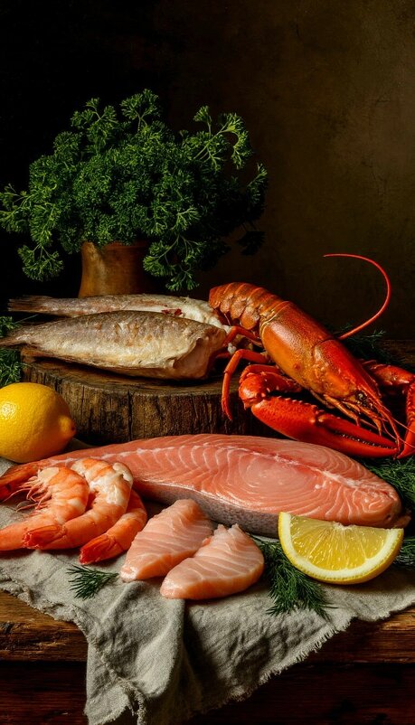 Натюрморт с рыбой - Георгий Пичугин