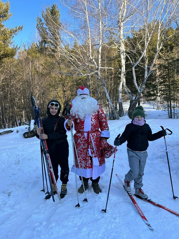Лыжный кросс,с дедом Морозом - Георгиевич 