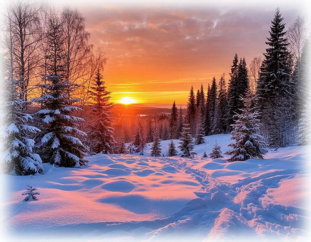 Зимний закат ... - Валентина Надсон