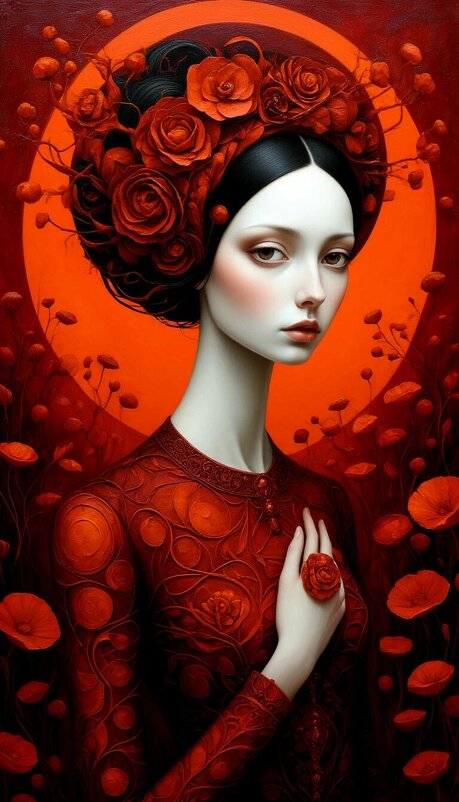 Женщина с розами - Георгий Пичугин