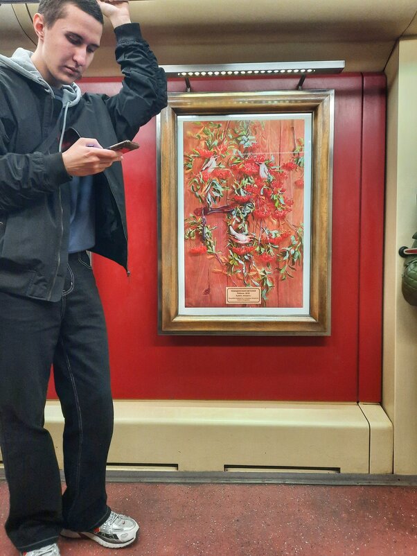 В тематическом вагоне московского метро - Irene Irene