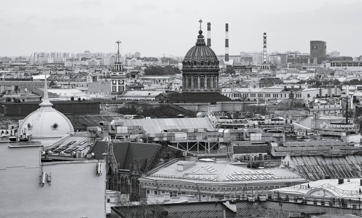 Вид на Санкт-Петербург с колоннады Исаакиевского собора - Константин Бобинский