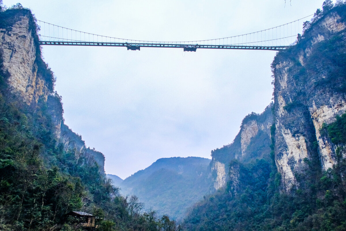 Подвеснной СТЕКЛЯННЫЙ мост над пропастью - Георгий А