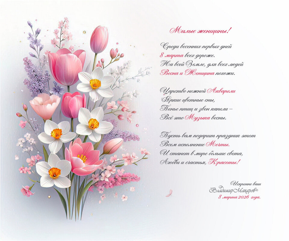 "Поздравление с 8 марта"© - Владимир Макаров