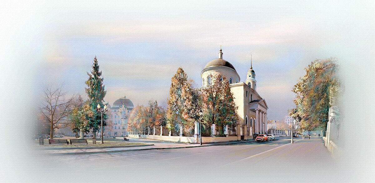 Москва. Церковь Большое Вознесение у Никитских ворот, где венчался А. С. Пушкин. - В и т а л и й .... Л а б з о'в